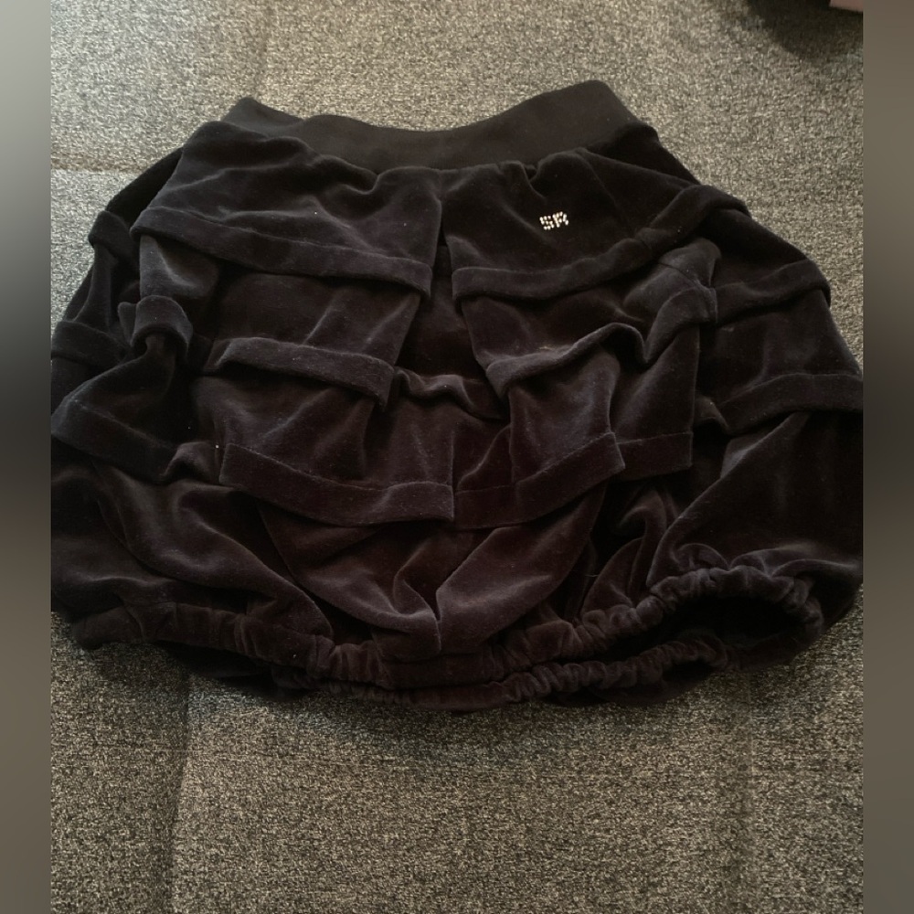 Sonia Rykiel Paris Black velour balloon skirt size 12y - Picture 2 of 4